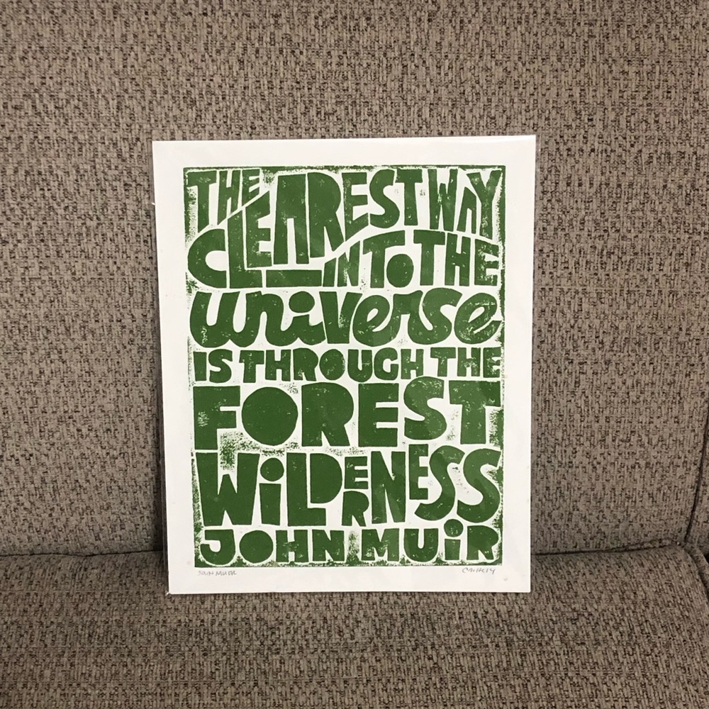 8x10 in John Muir quote print